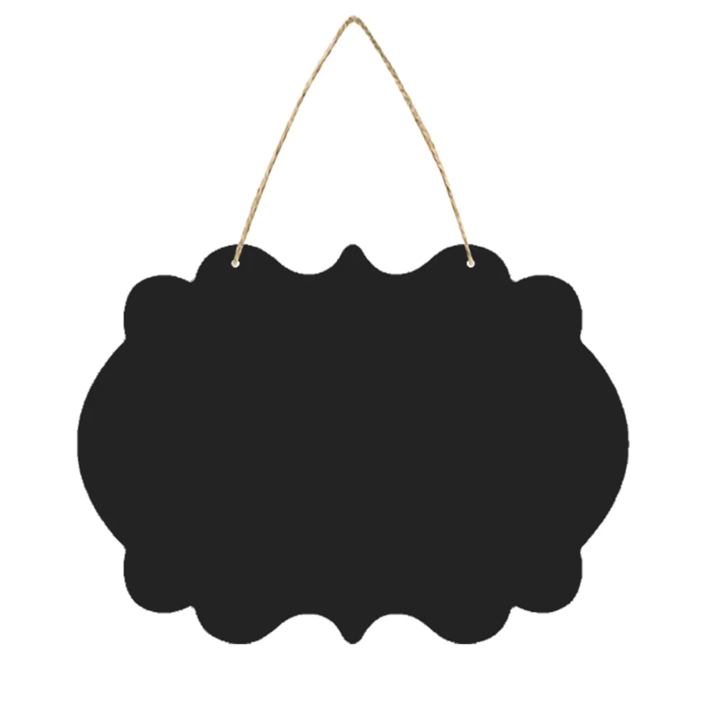 

Chalkboard Sign Double-Sided Mini Chalkboards Signs Hanging BlackBoard Rectangle Message Board With Hanging String