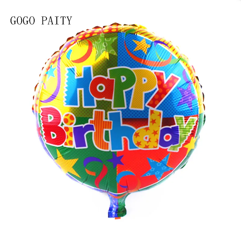 

GOGO PAITY new 18-inch aluminum round balloon birthday children's toys wholesale wedding birthday party balloons