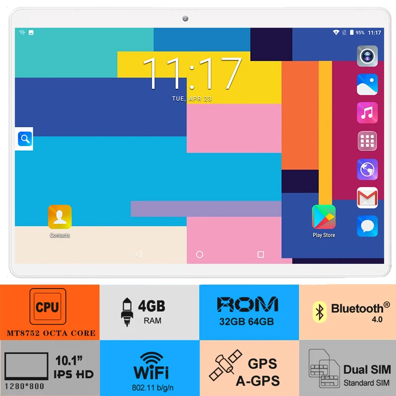 

Android Google Pay 10 inch Tablet PC 3G 4G LTE Octa Core 4GB RAM 64GB ROM Dual SIM Cards Android 8.0 GPS Tablet PC 10 10.1+Gifts