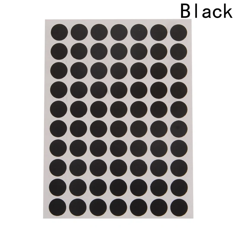 Новое поступление 10 мм 12 шт круглые наклейки самоклеющиеся клейкие этикетки черные - Цвет: BK