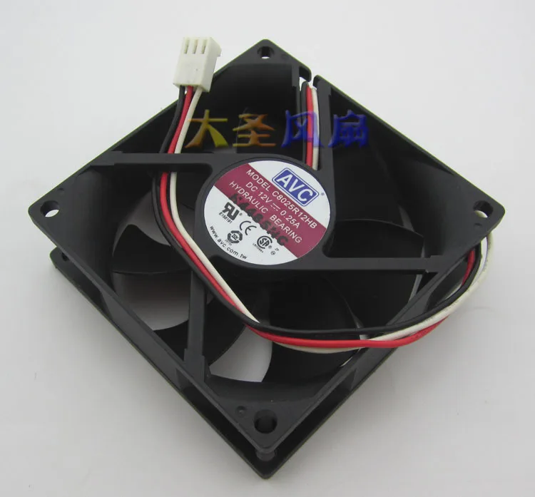 Оригинал для AVC C8025R12HB 8025 80 мм DC 12V 0.25A шасси вентилятор охлаждения материнская