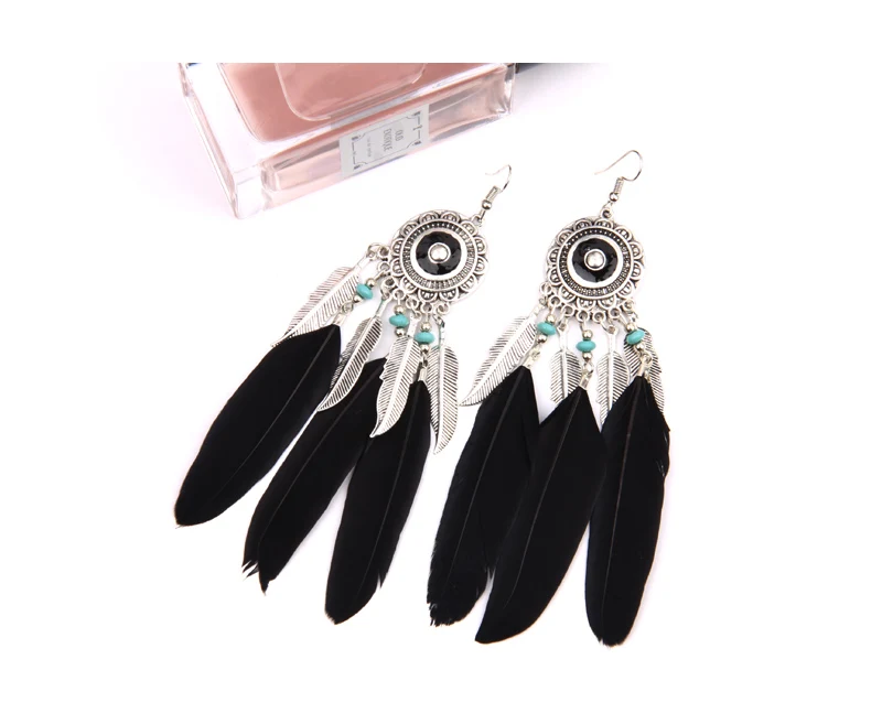 Feather Leaf Tassel earrings (9)