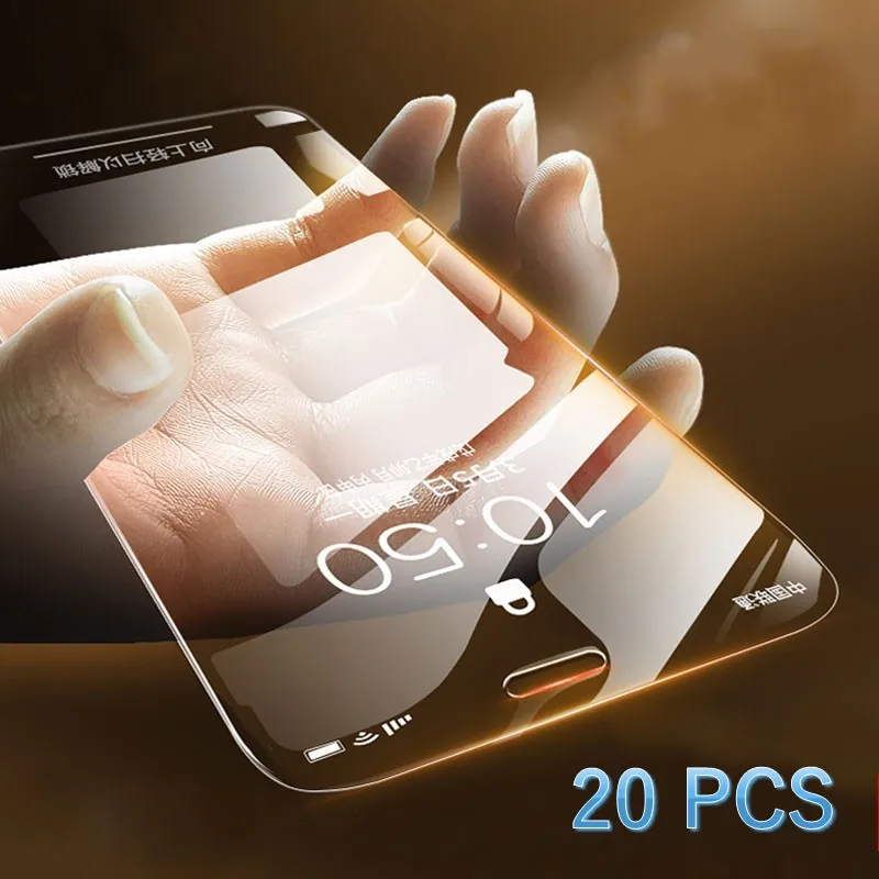Закаленное стекло 20 шт./лот Защита экрана для Xiaomi Pocophone F1 9 8 se Mi9 A3 A1 A2 Lite 5X MiA3 Mi9T Mi8 Mi6X