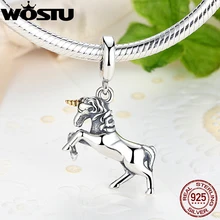 Lujo 925 Free Spirit Horse Charm Fit Pandora Original Pulsera de Colgantes de La Joyería Auténtica