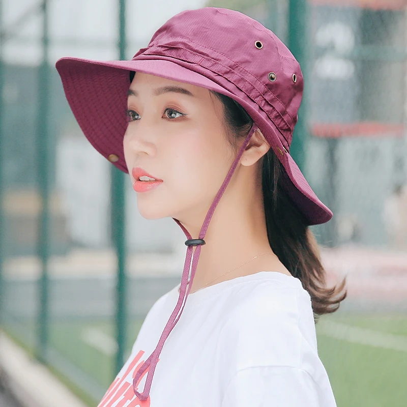 Fisherman Bucket Cap Quick Dry Sunshade Sports Hat Outdoor Fishing Cycling Climbing Sportswear Accessories