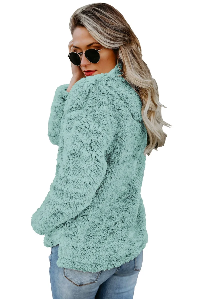 Light-Green-Zipper-Fleece-Pullover-Coat-LC85154-9-2