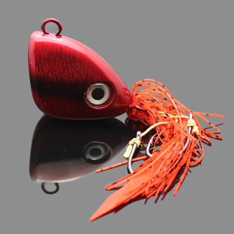 Jig lures 150g lead head RUBBER Jigs hard lure bait 2 hooks pesca