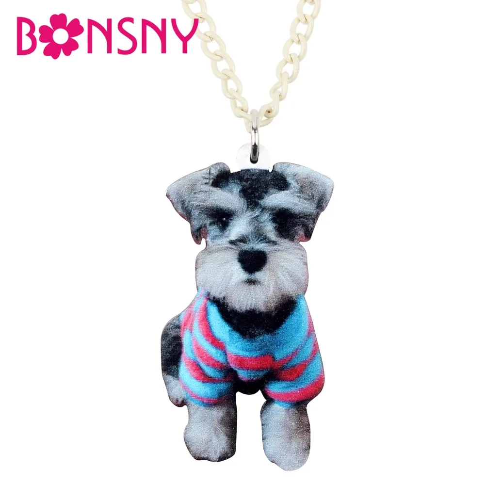 Bonsny Statement Acrylic Mini Schnauzer 