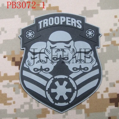 501st Легион трооперы 3D ПВХ патч - Цвет: PB3072 Grey