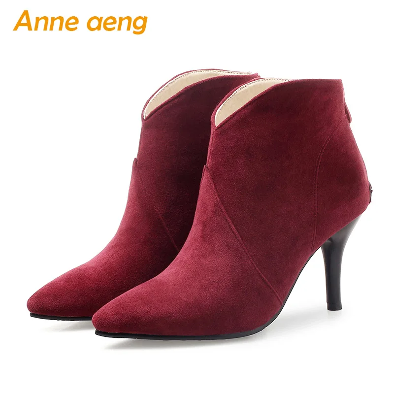 office red ankle boots
