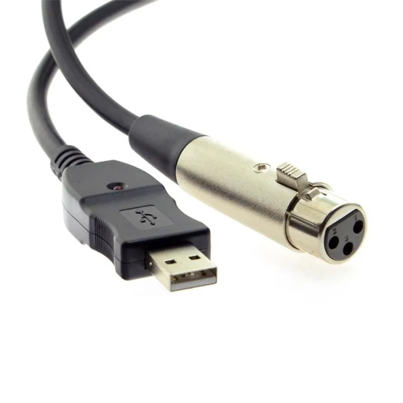 Binmer аудио и видеокабели 3 м USB микрофон Микрофон Соединительный кабель адаптер