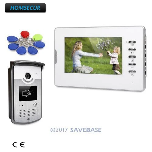 

HOMSECUR 7" Video Door Entry Phone Call System Electric Lock Supported For Home Security