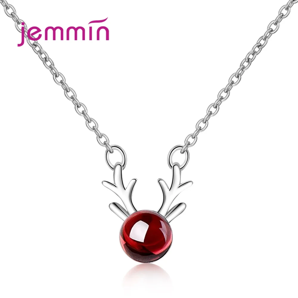

Top Quality Antler Necklace Collier Femme 925 Sterling Silver CZ Cubic Zircon Engagement Choker Joyas Jewelry Collier Femme