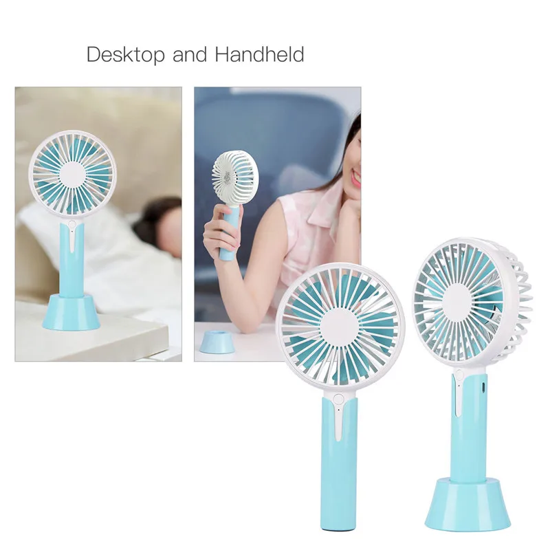 

Personal USB Rechargeable Mini Fan Desktop and Handhold Cooling Low-Noise Fan with 3 Files Wind Speed for Room Office Outdoor 25