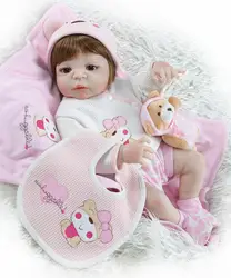 NPK пупсик 57 см реалистичные полный силиконовые Reborn Baby Doll для продажи Реалистичная кукла-младенец живые куклы Детский приятель подарки на