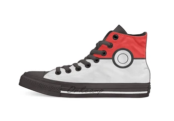 

Pokemon Ball Casual High Top Canvas shoes sneakers Light Walking Shoes