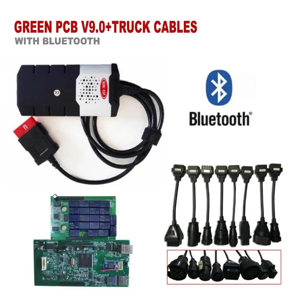 VD TCS CDP PRO PLUS. R0 keygen для delbluetooth Bluetooth VD Ds150E CDP автомобильный Грузовик obd2 диагностический инструмент+ полный комплект автомобильных кабелей - Цвет: Cables V9.0 with BT