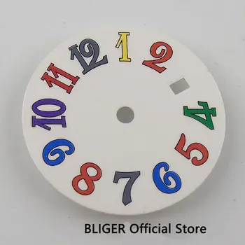 

High quality 28.5MM White Sterile Dial Date Window Watch Dial Fit For Mingzhu 2813 3804 Miyota 8215 8205 Movement D11