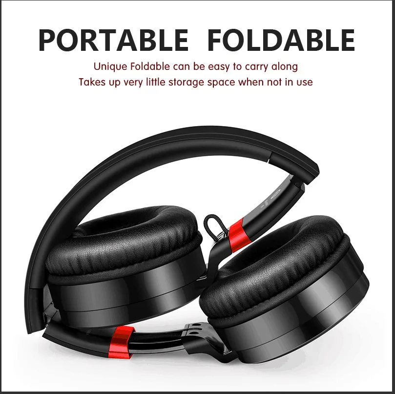 Picun P6 Bluetooth Wireless Headphones with Mic Support TF Card Mp3 & FM Radio Foldable Gaming Headset for Iphone xiaomi sony PC