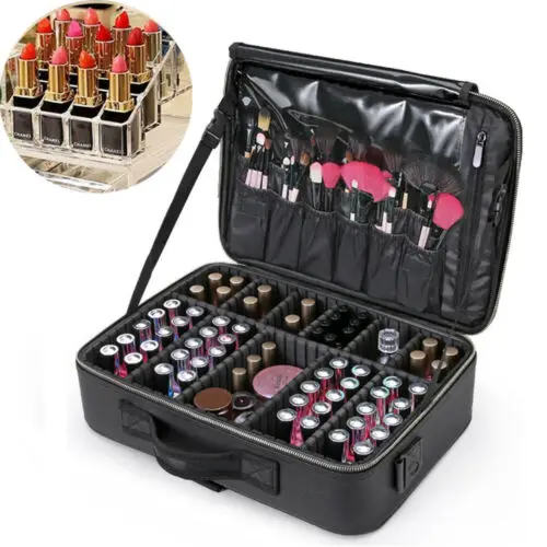 

Travel Cosmetic Bag Large Capacity Multi-storey professional Women Make Up Bag Cosmetic Case Waterproof