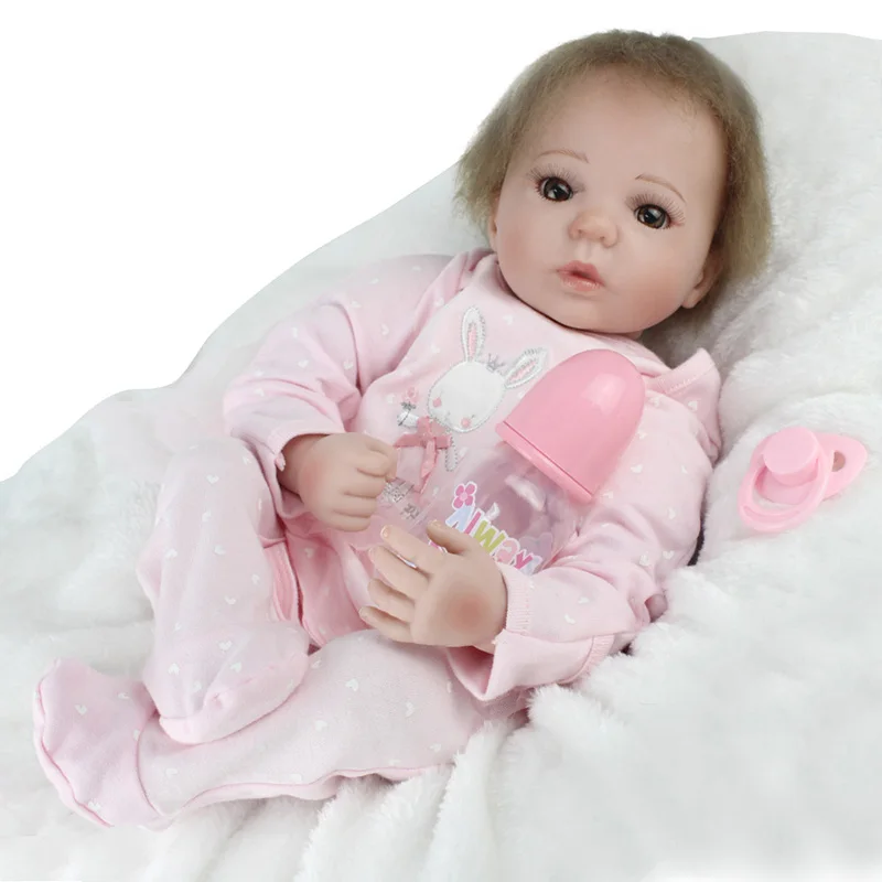 Кукла реборн новорожденных Кими мохер, закрепленный с помощью корня розовый детский комбинезон кукла npk 22 дюймов ткани тела мягкий