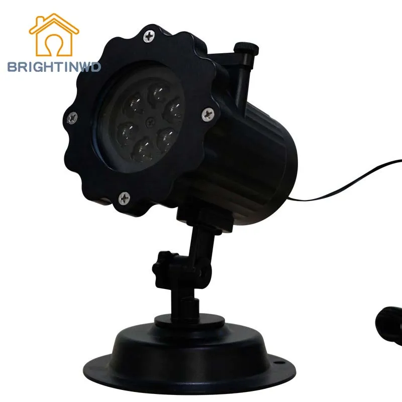 

BRIGHTINWD Led Christmas Snowflake Decoration Projection Stage Lights Outdoor Film 16 Pattern Film Card Stage Effect Light