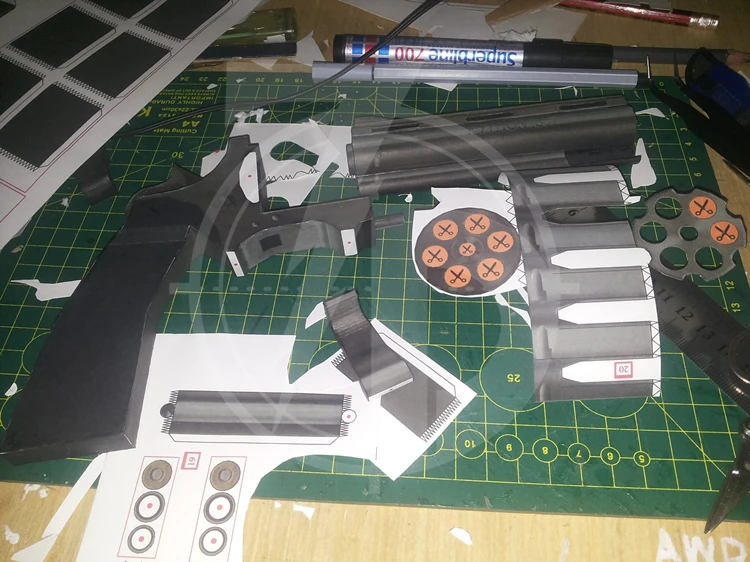 1:1 Масштаб 29 см Револьвер пистолет питона 3D бумажная модель DIY бумажная игрушка подарок для мальчика Diy игрушки