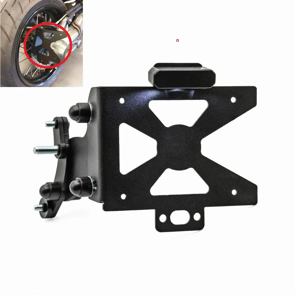 

for BMW Motorcycle Side Mounting License Plate Holder with LED light RnineT 2015 2016 2017 R nineT Eliminador de guardabarros la