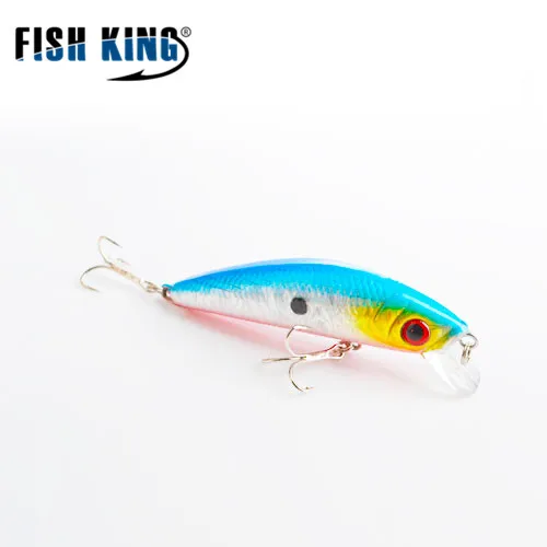 FISH KING рыболовная приманка 70 мм/7,7 г подвесной воблер искусственная приманка гольян 10 цветов на глубине 0,6-1,2 м - Цвет: FK70-002
