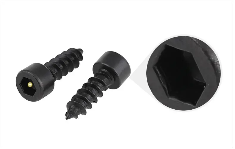 100pcs M5 Carbon Steel With Black Hexagon Socket Cap Head self tapping screw Model Screw M5*(16/20/25/30/35/40/50) mm DT2