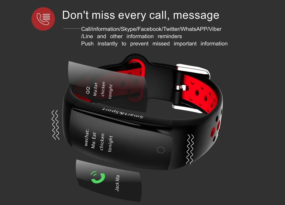 0,96 дюймов Smartband сердечного ритма приборы для измерения артериального давления мониторинга Спортивные Фитнес браслет с шагомером умный Браслет