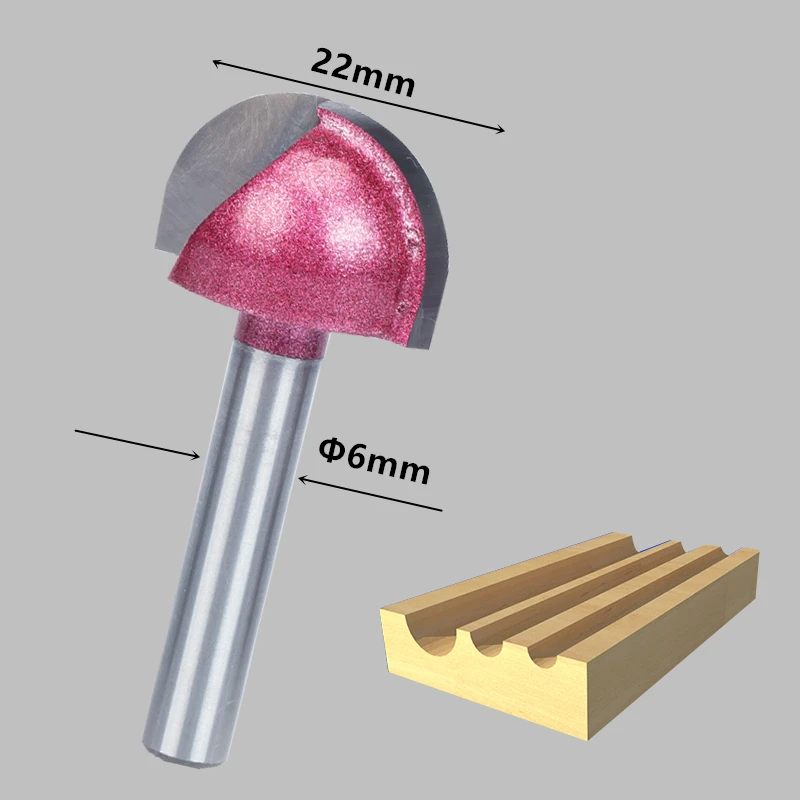 1 шт.-6 мм, Концевая фреза с ЧПУ, фреза для дерева, деревообрабатывающий фреза, деревообрабатывающий инструмент, 3D Круглый нижний Гравировальный Бит