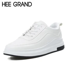 HEE GRAND/ новые женские легкие белые туфли из искусственной кожи на плоской подошве, лоферы на шнуровке, легкие женские кроссовки без шнуровки, Размеры 35-40, XWD6290