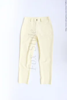 

latex trousers jeans in white color