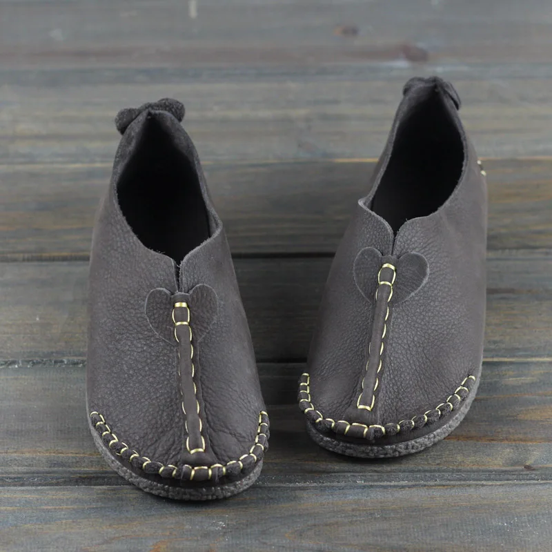 

Shoes Woman Flat Slip on Loafers 100% genuine Leather ladies Flat Shoes Casual Moccasins for Women Female Ballet Dancers