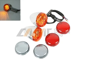 

Chrome Turn Signals Lights & Long Bracket case for Harley XL883 1200 Sportster 1992-2016