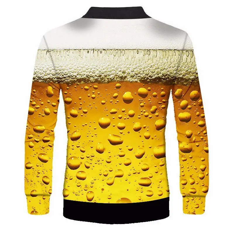Novelty 3d fresh Beer Zip up Baseball Jackets Men Women Fashion College Team Jackets Street Casual Varsity Coats Custom S-6XL (3)