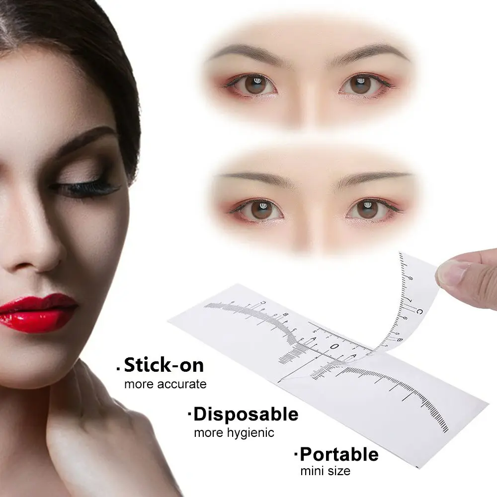 Eyebrow Ruler Sticker Disposable Adhesive Eyebrow Microblading