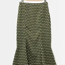 Новая женская Юбка-миди в ретро-стиле с принтом в горошек на молнии в стиле русалки, 3 цвета