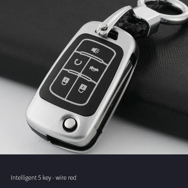 Оцинкованная брелок для автомобильных ключей, чехол для ключей для Аксессуары для Chevrolet Cruze Орландо tahoe Тракс для вооруженные силы США Astra брелок - Название цвета: 5button Silver