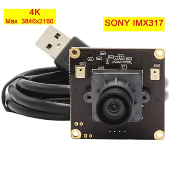 

ELP New 4K 3840x2160 Mjpeg 30fps Camea Module HDR Mini USB 2.0 Web Camera 4K with No distortion lens