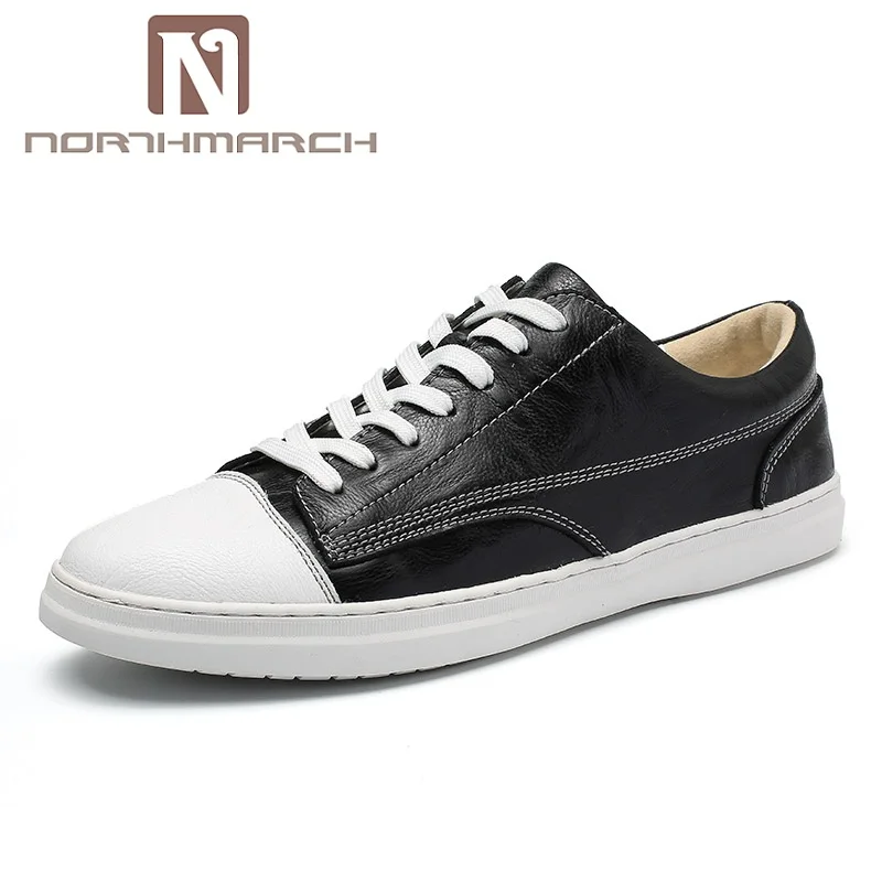 

NORTHMARCH 2018 Shoes Men Genuine Leather New Fashion Men's Casual Shoes Sapatos Masculinos Breathable Men Flat Shoes Schuhe