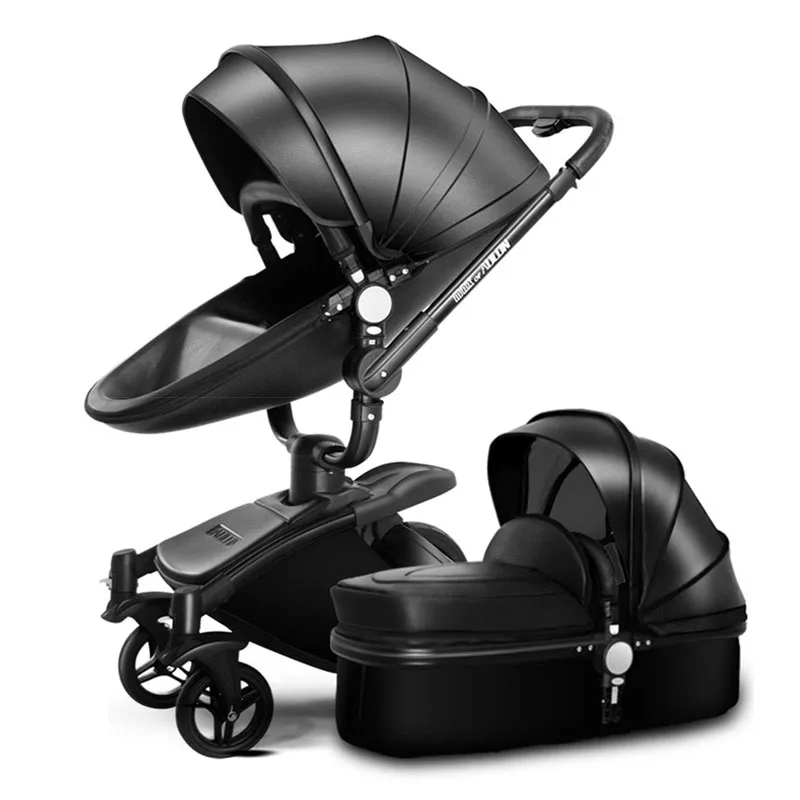 AULON Oyun Long baby trolley cortical bi-directional high-view shock absorber baby carriage can sit in the cart