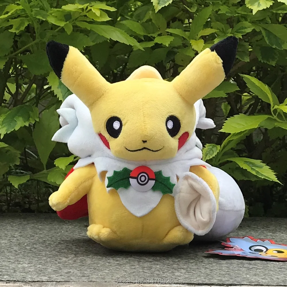 Аниме плюшевая игрушка Пикачу с Delibird костюм мягкие плюшевые животные мягкая