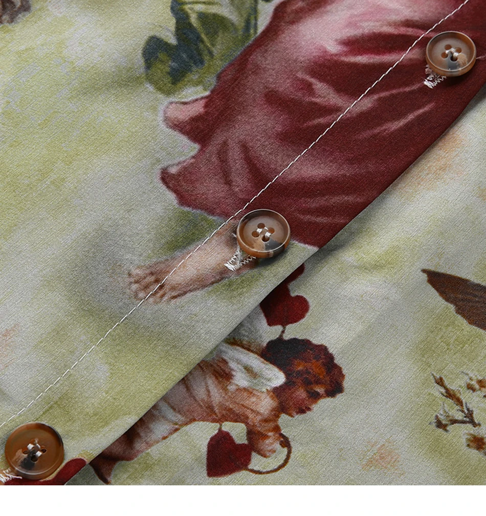 Женская рубашка в стиле ретро с принтом ангела, Повседневный Кардиган с отложным воротником и коротким рукавом, женская блузка, летние свободные топы