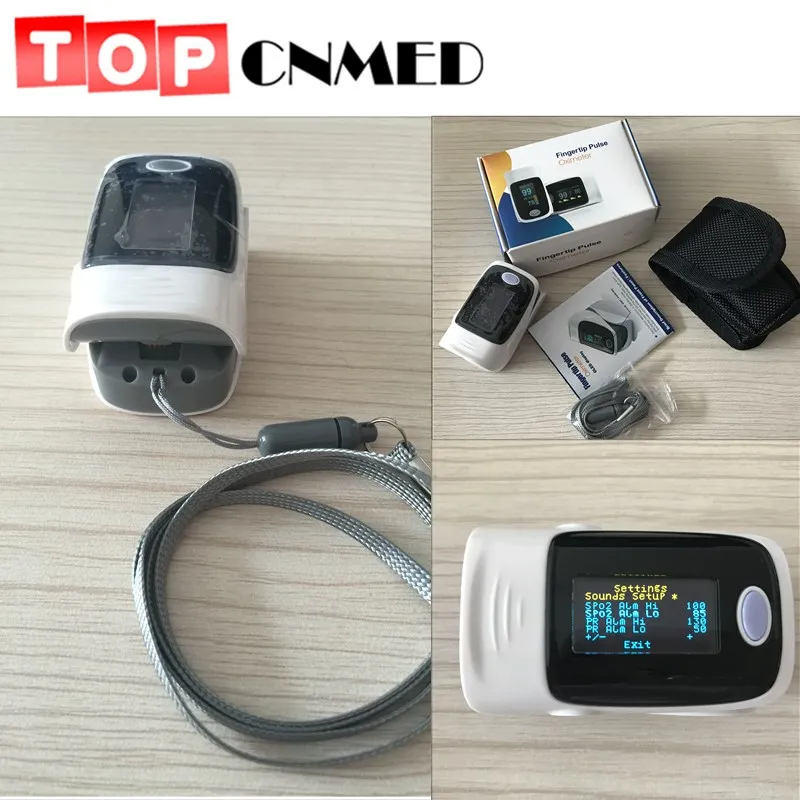 

10 pcs/Lot!! Updated Brand New Fingertip Pulse Oximeter SPO2 Pulse Rate Oxygen Monitor Sound Alarm Different Directions Display