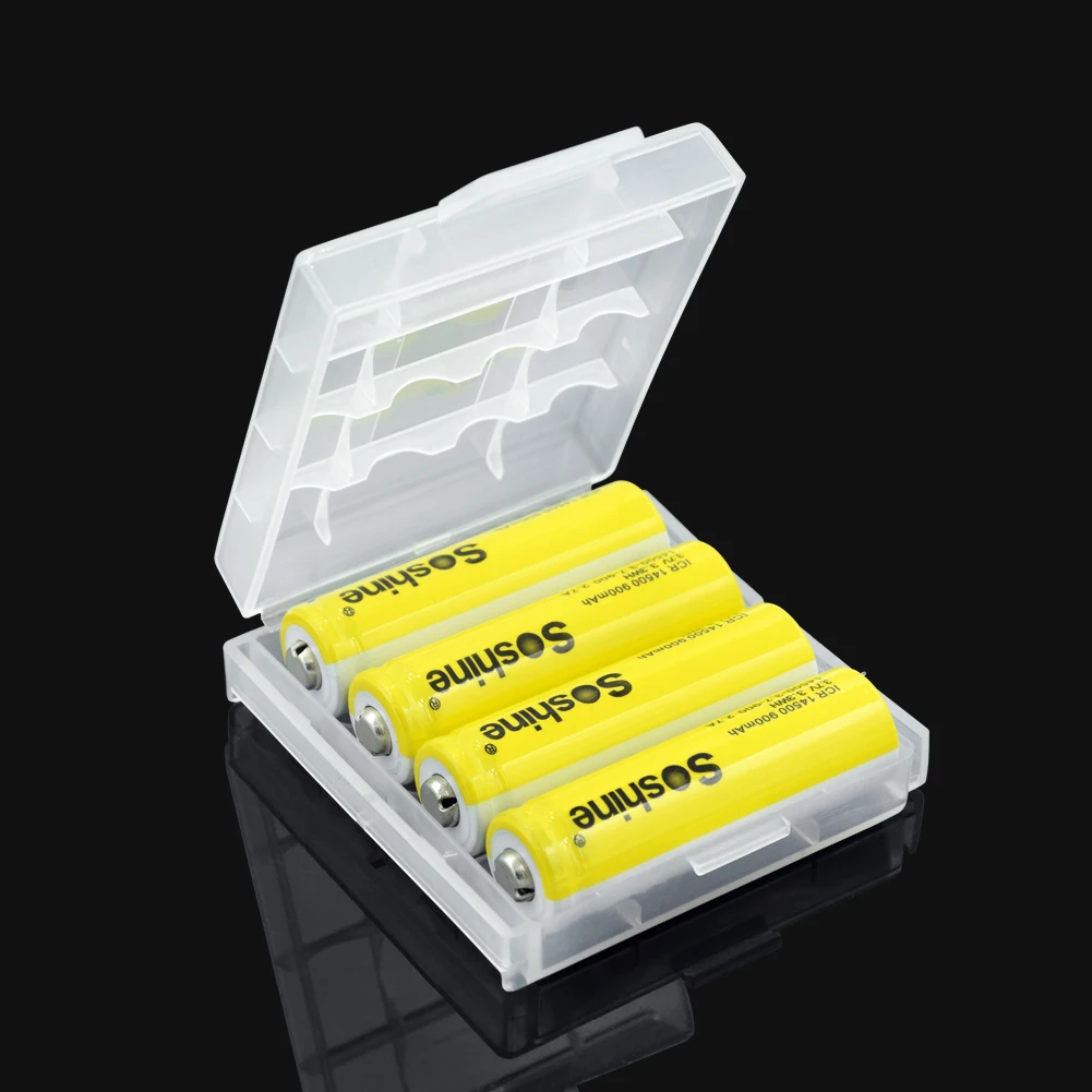 

Hard Plastic Semi-translucent AAA/AA Battery Storage Box Case With Clips For 2/4/8x AAA/AA Rechargeable Batteries Cells Cases