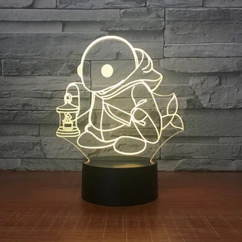 

3D night light led creative table lamp bedside decorative lamp 7 color dinosaur 2441