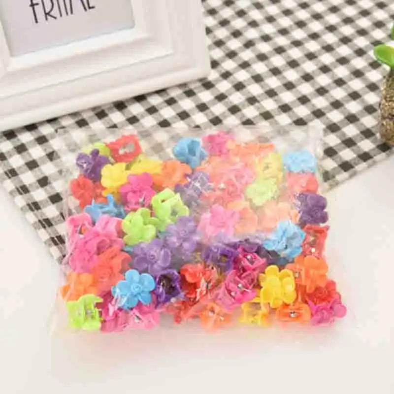 

10Pcs Colorful Assorted Small Hair Clips Claws Clamps Plastic Female Mini Hairpin Claws Hair Clip Clamp Decor For Women Gifts