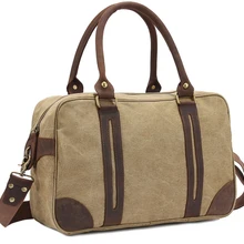 Унисекс Винтаж Crazy Horse кожа холст Для мужчин вещевой мешок кожаная дорожная сумка Для женщин Бостон Сумка сумку M312-S